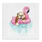 Stupell Industries Bulldog in Pool Float Canvas Wall Art Design by Geoff Allen